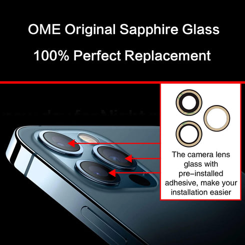 2PCS ASDAWN Back Rear Camera Lens Glass Replacement for iPhone 12 Pro Max 6.7 Inches with Pre-Installed Adhesive, Installation Manual + Repair Too...