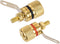 uxcell 2 Pack 4mm Banana Jack Binding Post Gold Plated Female Socket Plug Terminal Connector for Loudspeaker Amplifier (Red and Black Rubber Ring)...