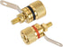 uxcell 2 Pack 4mm Banana Jack Binding Post Gold Plated Female Socket Plug Terminal Connector for Loudspeaker Amplifier (Red and Black Rubber Ring)...
