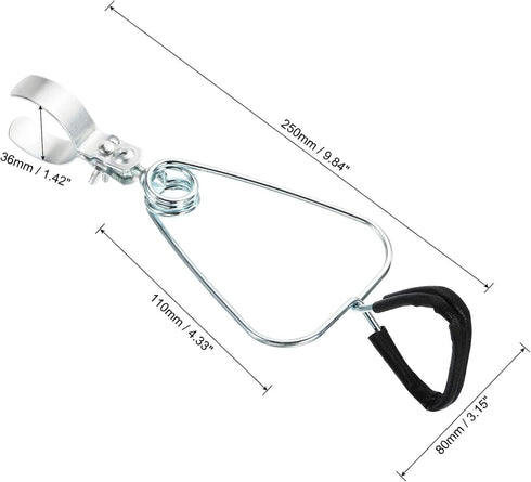 PATIKIL Dome Lamp Clamp, Flexible Dome Light Clamp Adjustable Lamp Fixture for Ceramic Heat Lamp Holder Infrared Heat Emitters Reflector...