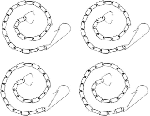 4 Pack Toilet Flapper Chain, Stainless Steel Toilet Handle Chain, 9.84'' Toilet Flapper Replacement Kit with Adjustable Length to Fit Most Toilet ...
