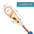 10PCS Battery Cable Ends, 2 Gauge Wire Connectors 1/2 Copper Wire Lugs, Bare Copper Eyelets with Heat Shrink Tubing by HOUSUN...