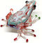 Frog Miniature Figurines Animals Hand Blown Color Glass Art Collectible Gift Decorate 3" (Red Green)...