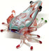 Frog Miniature Figurines Animals Hand Blown Color Glass Art Collectible Gift Decorate 3" (Red Green)...