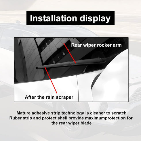Rear Wiper Blade Compatible with Toyota RAV4 Rear Wiper Blade 2013-2018, 85242-42040 Back Windshield Rear Wiper Blade Replacement, 10 inch Rear Wi...