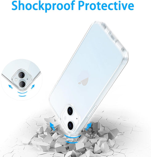 JJGoo Compatible with iPhone 15 Plus Case Clear, Soft Clear TPU Phone Cases, Shockproof Transparent Bumper Cover Slim Thin Phone Case...