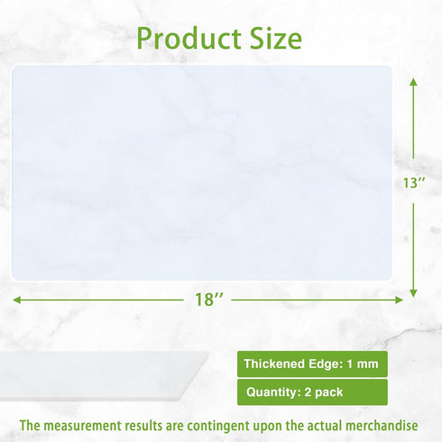 Silicone Mats for Kitchen Counter, 13” x 18” (1MM) Clear Non-slip Waterproof Countertop Protector Liner, Small Non-Stick Baking Mat, Heat Resistan...