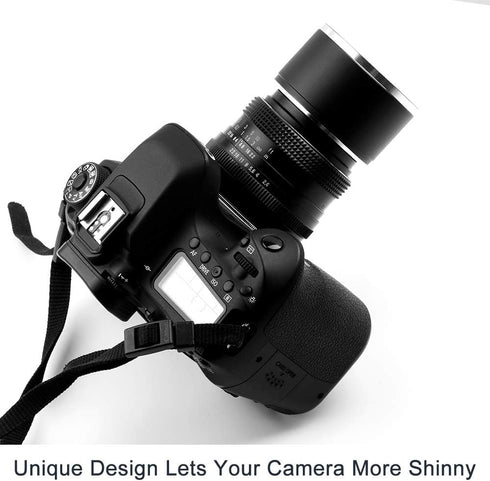 58mm Tele Metal Screw-in Lens Hood Sunshade with Centre Pinch Lens Cap for Canon Nikon Sony Pentax Olympus Fuji Sumsung Leica Standard Thread Lens...