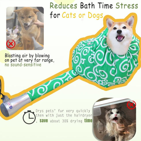Pet Drying Box for Cat Dogs, Dog Dryer Box, Cat Hair Dryer Box Fits on Blower or Dryer, Portable Pet Bath Grooming Dryer Box for Small Medium Dogs...