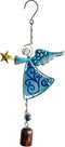 MrMrKura Metal Angel Wind Chime Hanging Decoration Ornament Bells Wing Angel Bell Decorative Hanging Bells, Gifts for Home Garden Decor Crafts (Bl...
