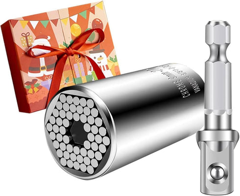 Universal Socket Tools Gifts for Men-Socket Set with Power Drill Adapter(7-19 MM) Birthday Gifts for men Christmas Gifts for Dad Husband...