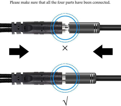 ENVEL Headset and Microphone Splitter Cable for PC 3.5mm Jack Headphones Audio Adapter Convertors 3.5mm Female to 2 Dual 3.5mm Male for Computer S...
