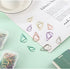 Jooaoxoko Colorful Paper Clips,100Pcs Gold Cute paperclips Clips Teardrop Stainless Steel Drop-Shaped Paper Clips for Office Supplies Wedding Wome...