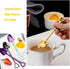 Rolin Roly 7Pcs Colourful Shovel Spoons Coffee Teaspoons Stainless Steel Dessert Spoon Set Rainbow Dinner Spoons Cute Demitasse Scoop for Stirring...