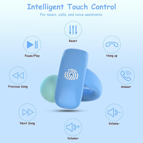 BANIGIPA Kids True Wireless Earbuds, Bluetooth 5.4 Open Ear Headphones for Boys Girls Teens, Light Comfortable, 85dB Healthy Volume Control Protec...