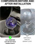 Round Ball Marble Style Shift Knob Universal Manual Shift Knob Spherical Marble Style Shift knob with 3 Adapters M8x1.25, M10x1.25, M10x1.5 (Purpl...
