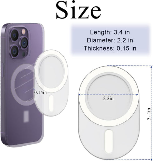 Magnetic Base Compatible with PopSocket Phone Grips Holder for iPhone MagSafe Cases Base Plate, Socket Grip Base for Pop Socket, Easy Removable fo...