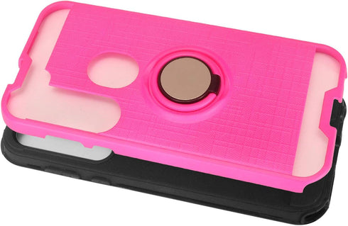 for Motorola Moto G Stylus XT2043, Moto G Power XT2041 (2020 Version) - Hybrid Phone Case w/Ring Stand - RS2 Hot Pink...