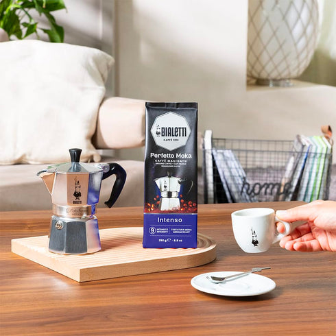 Bialetti Perfetto Moka Café Moulu Intenso (Strong) Dark Roast 250 g...