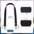 PH PandaHall 2pcs 22 Inch Black Leather Replacement Handles, 20mm Wide Purses Straps Handbags Shoulder Bag Strap with Antique Bronze Swivel Lobste...