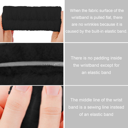 3pcs Snail Face Wash Headband and Wristband Set Black Funny Makeup Headband Puffy Skincare Spa Head Bands Cute Wrist Towels Hair Band for Washing ...
