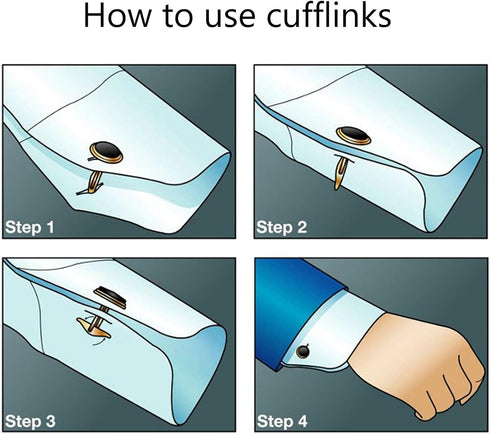 Silver Mens Cufflink Shirts Stainless Steel Cufflink Set, Trumpet Mens Tie Clip Cuff Links Mens Jewelry Gift for Men...