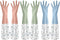 3Pcs Rubber Gloves, Cleaning Gloves for Housekeeping, Dishwashing Gloves, Reusable Rubber Gloves, Bathroom Cleaning Supplies Multicolor(L)...