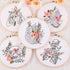 YANGSHINE 2 Sets Human Anatomy Embroidery Kit for Beginners,Flower with Skull Patterns Cross Stitch Kits,Including Embroidery Hoops, Fabric,Color ...