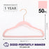 MIZGI Premium Kids Velvet Hangers (Pack of 50) with Copper/Rose Gold Hooks,Space Saving Ultra Thin,Non Slip Baby Hangers for Children's Skirt Dres...