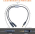 KOOPAO 3.5mm Dual Headphone Jack Adapter, 3.5mm Male to 2 Female Headphone Splitter Y Splitter AUX Audio Cable for Phone, PC, Tablets, MP3, PS4, S...