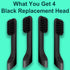 4-Pack Black Toothbrush Replacement Heads Compatible with Quip Electric Brush Head Refill for Quip Black...