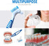Denture Brush,4PCS Denture Toothbrush,Denture Cleaner Brush for Dental Devices,Mouth Guard, False Teeth,No-Slip Handle Dental Appliance Cleaning B...