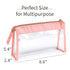 PACKISM Clear Makeup Bag - Large Opening Clear Pouches with Zipper, Help Organize Travel Toiletries Neatly, TSA Approved Toiletry Bag for Easily P...