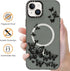 Compatible iPhone 13 6.1 "2021 Black Butterflies Magnetic Phone Case,Soft TPU Bumper Translucent Magnetic Matte Phone Case Cute Butterfly Print Pa...