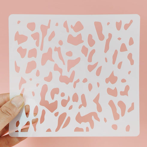 16 Pcs Layering Stencils for Painting, 6"x6" Mixed Texture Bubble Dot Waves Stone Crackle Splatter Geometric Stencils for Painting on Card Canvas,...