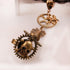 Women Gothic Pirate Skull Steampunk Gear Bracelet Jewelry Accessory Wristband with Finger Ring...