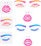 FINGERINSPIRE 3Pcs Lip Eyes Painting Stencils 11.8x11.8inch Facial Features Stencils Reusable Closed Eye Stencil Mouth Lips Pattern Drawing Templa...