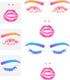FINGERINSPIRE 3Pcs Lip Eyes Painting Stencils 11.8x11.8inch Facial Features Stencils Reusable Closed Eye Stencil Mouth Lips Pattern Drawing Templa...