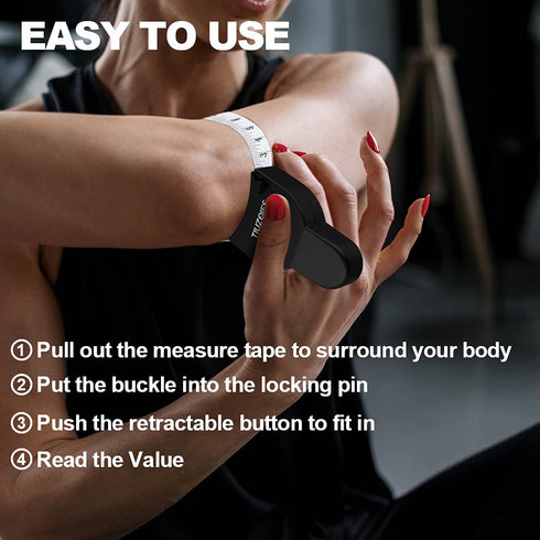 Tape Measure 2 Pack Body Measuring Tape 60inch (150cm), Lock Pin and Push-Button Retract, Ergonomic and Portable Design, Accurate Measuring Tape f...