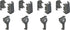 Metro SAKITA2 Replacement Levers/Wedges for Super Adjustable Super Erecta Wire Shelving, Pack of 4