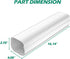 4" Width 1.35 Ft Short Straight Duct, Split Unit Line Cover Accessories for Ductless Mini Split Air Conditioners and Central AC...