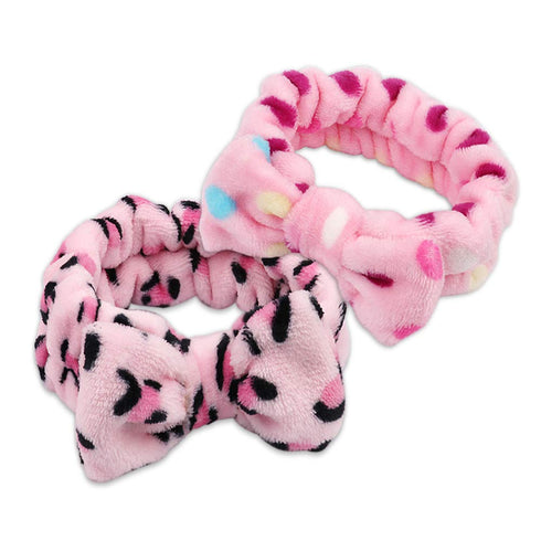 5Pcs Spa Headband and Mask Brushes Set, Makeup Facial Face Wash Towel Fluffy Microfiber Bath Headband Skincare Headbands Head Bands for Washing Fa...
