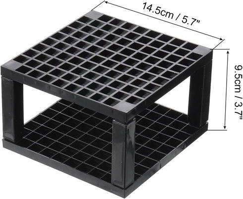 PATIKIL 1pcs Paint Brush Holder, Paint Brush Storage Organizer 96 Holes Plastic Paint Storage Desk Stand Square for Artist Desk Makeup Pencil, Bla...