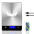 Rechargeable Food Scale, 22lb Digital Kitchen Scale for Food in Gram and Ounce, 0.1oz/1g Precise, 304 Stainless Steel, Perfect for Meal Prep, Cook...