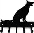 German Shepherd Sitting - Key Holder Dog Leash Hanger for Wall - Large 9 inch Wide with 5 Hooks - Made in USA...