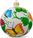 Delicate Butterflies on Glass Ball Christmas Ornament 4 Inches...