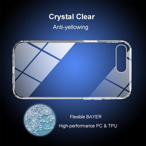 TENOC Phone Case Compatible with iPhone 7 Plus & iPhone 8 Plus, Clear Case Non-Yellowing Protective Bumper Hard Back Cover for 5.5 Inch...