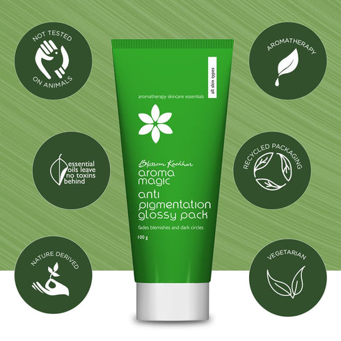 Anti Pigmentation Glossy Pack | 3.53 Oz (100g) | Aromatherapy Skincare | Essential for Pigmentation and Dark Circles | All Skin type...