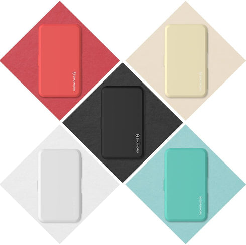 Sinjimoru Stick-On Card Case, Adhesive Card Holder/Ultra Slim Card Holder Case Usable as Phone Wallet or Card Holder for Desk. Card-Zip White...