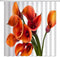 Orange Flower Shower Curtain Burnt Orange Calla Lily Floral Beautiful Romantic Love Spring Creative Plant Decorative Polyester Fabric Machine Wash...
